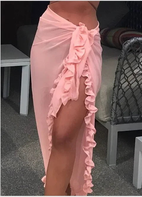 Zwemkleding Bikini Badpak Chiffon Cover Up
