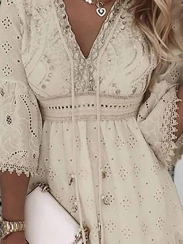 Zomerjurk Vrouwen Boho Chic Ibiza Stijl Comfortabel