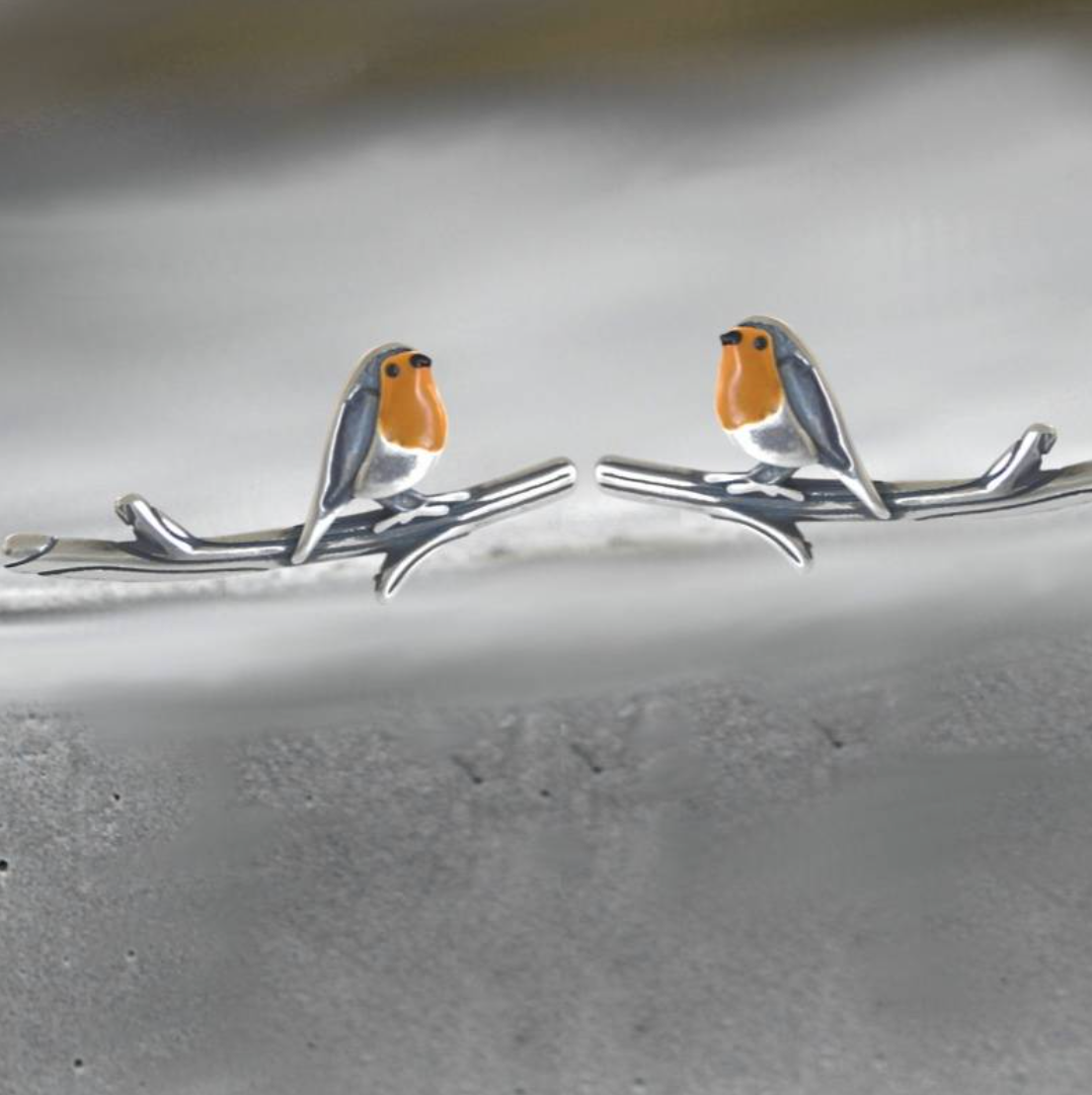 Kleurrijke Vogel Oorbellen van Glas