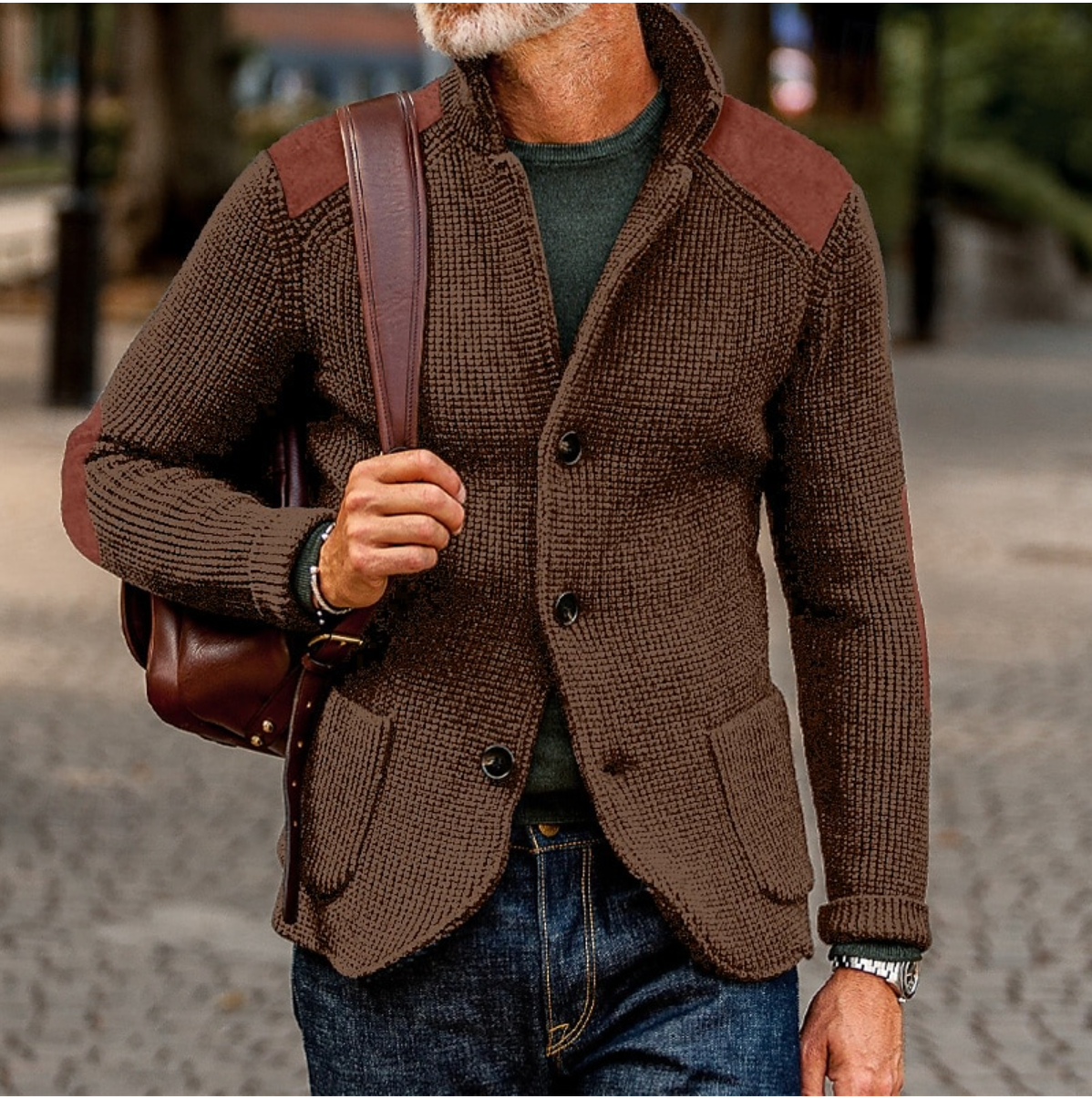 Heren Trui Warme Cardigan voor Herfst en Winter Stijlvol