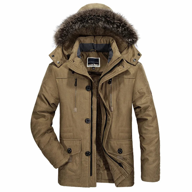 Heren Winterjas Warm en Winddicht met Capuchon