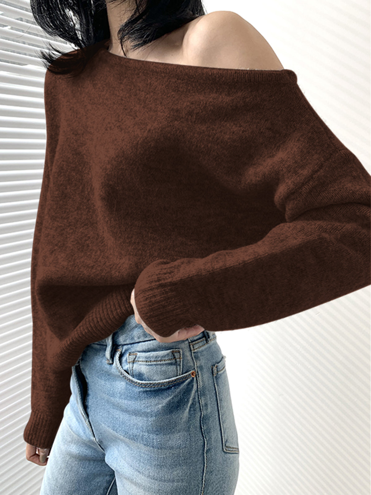 Dames Trui Asymmetrisch Comfy Casual Stijl