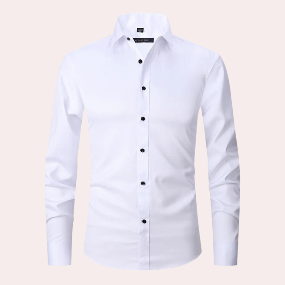 Herenshirt Stretch Katoen Comfortabel
