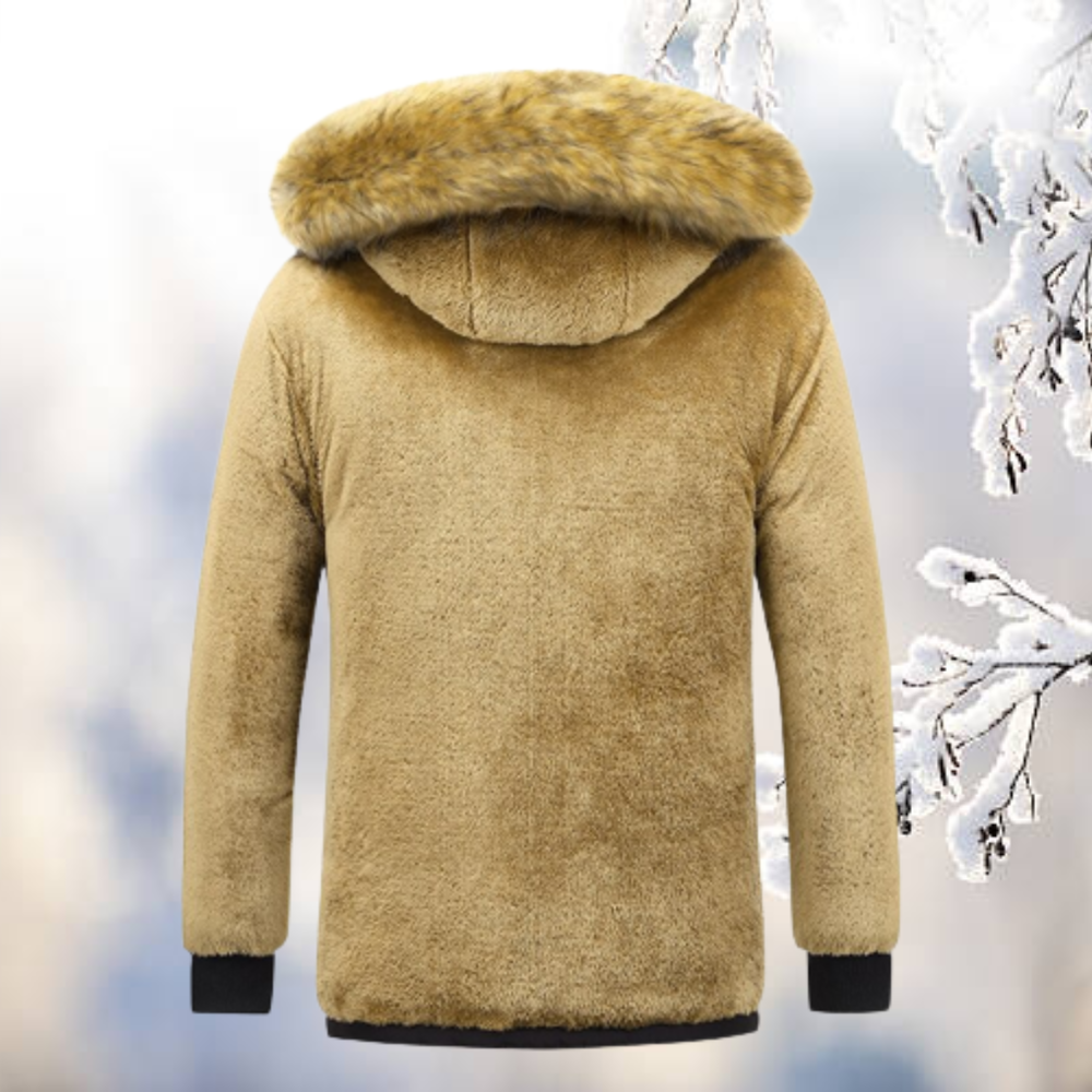 Heren Winterparka Gevoerd met Bontkraag Warmte Isolatie