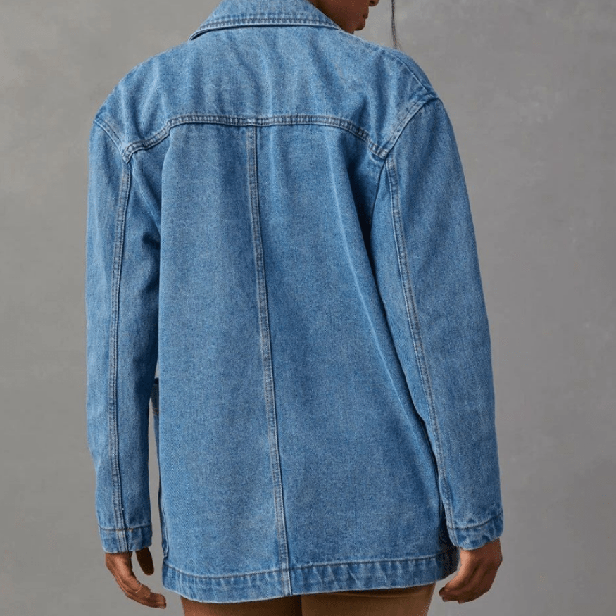 Dames Denim Jas Casual Stijlvol Elegant