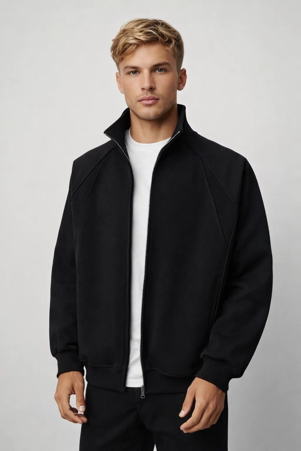 Heren Vest Zip Model Casual Met Opstaande Kraag