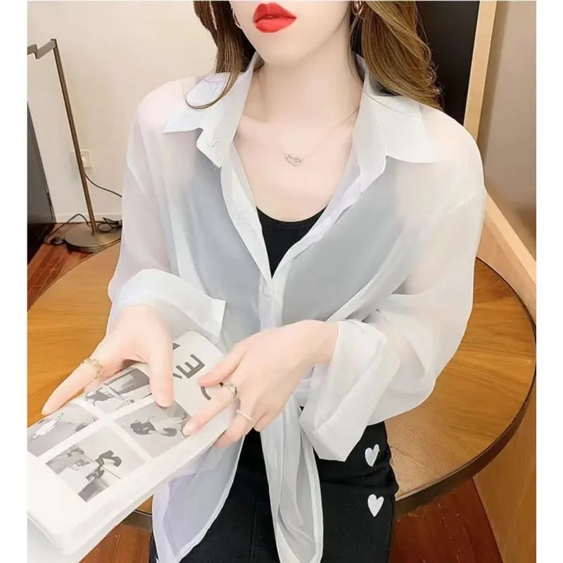 Lichte Zomer Top van Chiffon Stof