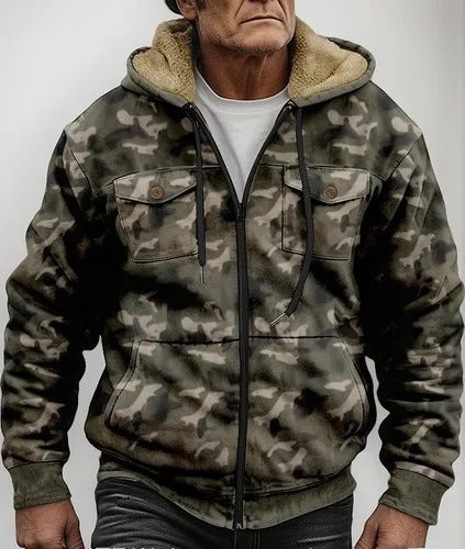 Militaire Cargo Jas met Kap