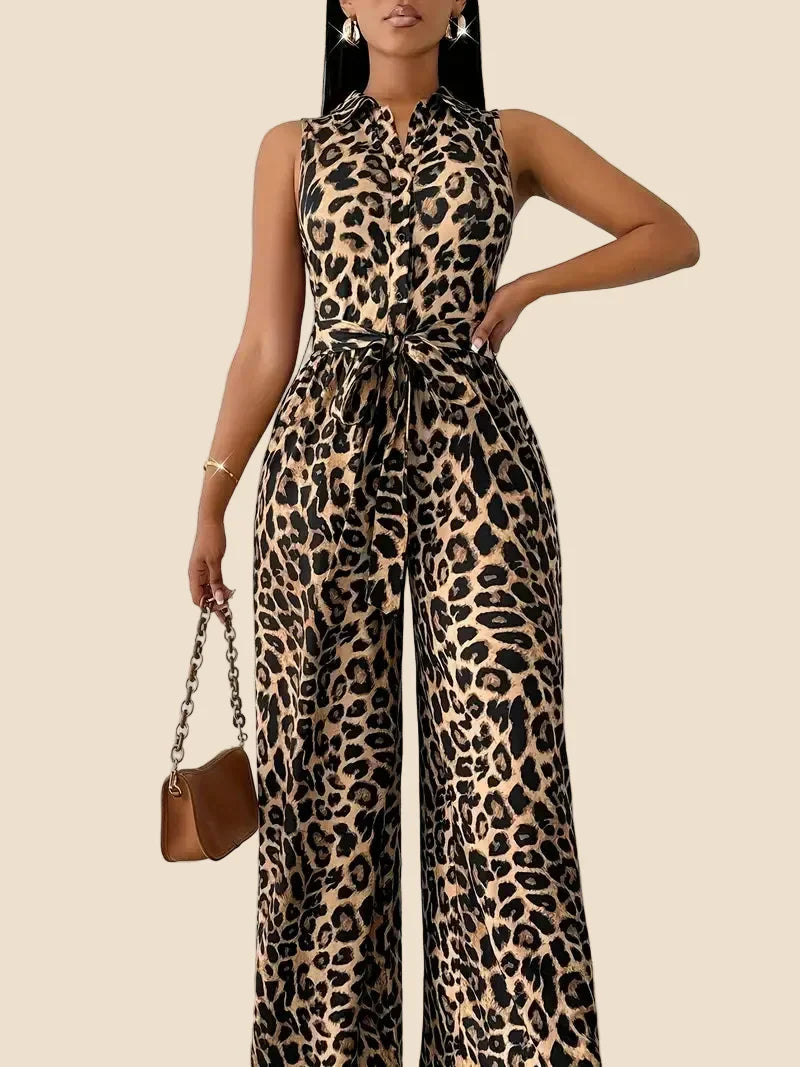 Leopard Tuta Collo Farfalla Dames