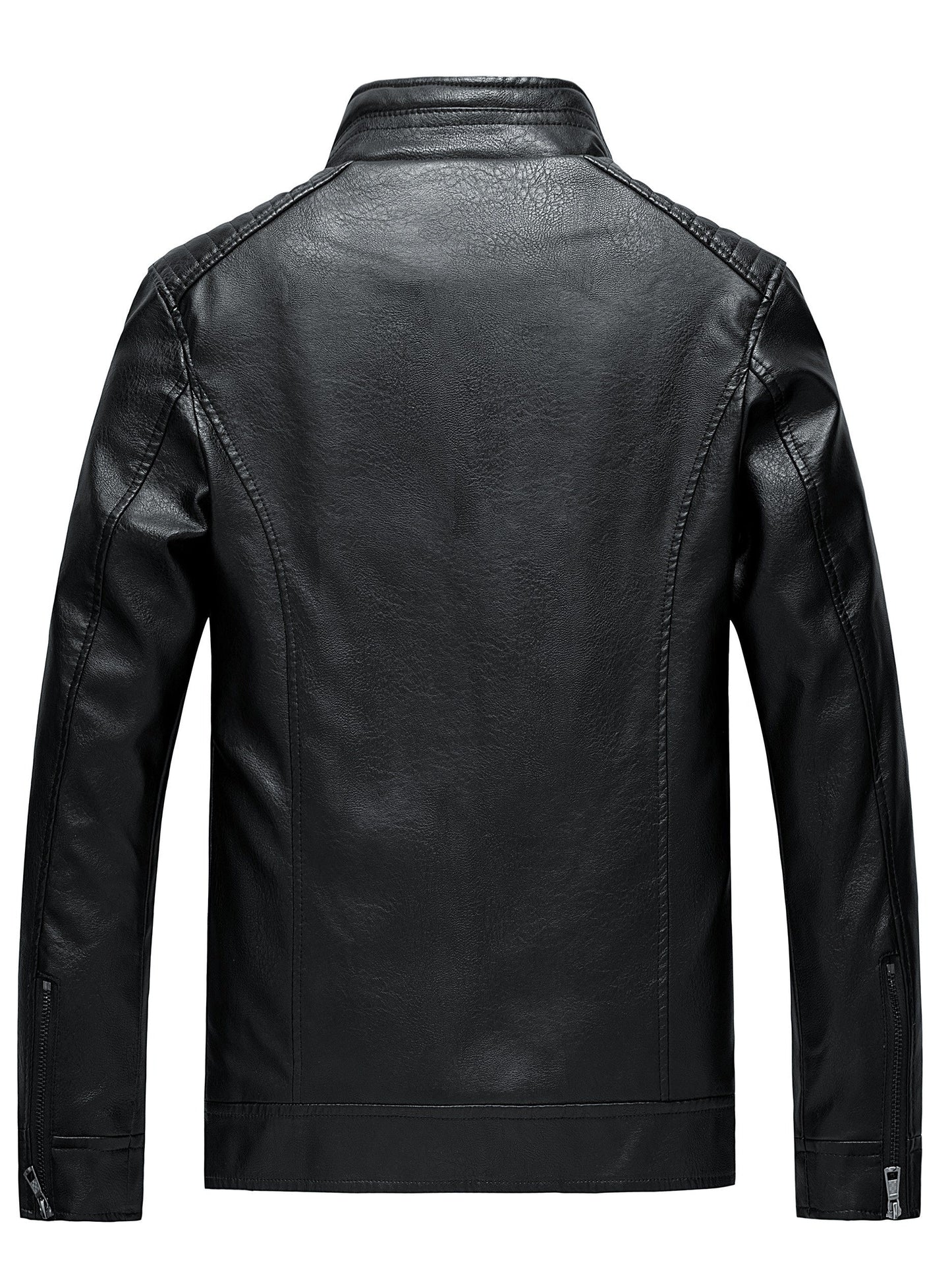 Leren Jas met Ritszakken Elegant Design