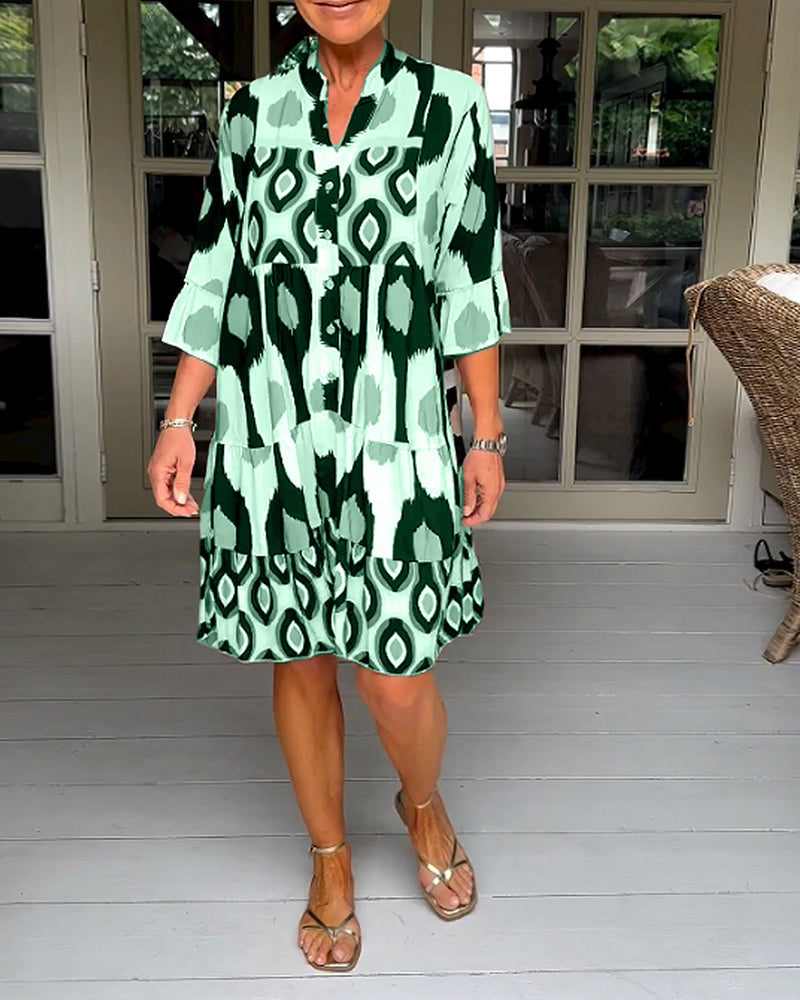 Vrouwelijke Jurk met Moderne Print