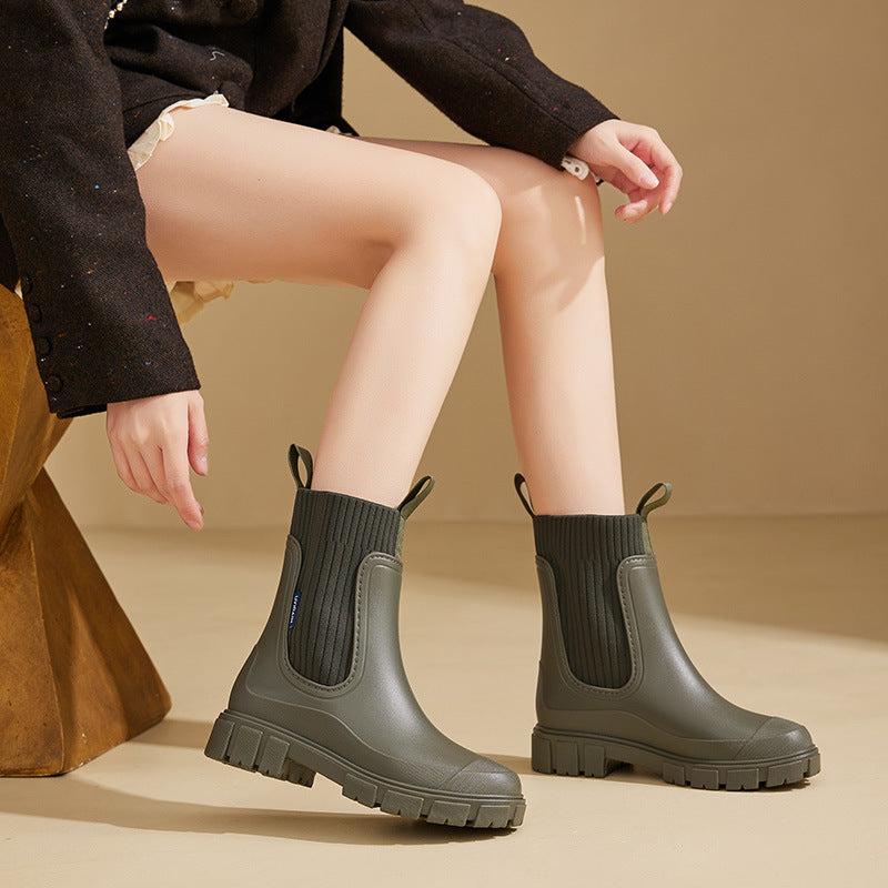 Dames Regenlaarzen Waterdicht met Antislip Zool