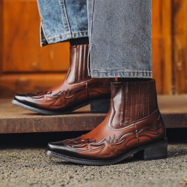 Leren Laarzen Heren Westernstijl Cowboylaarzen