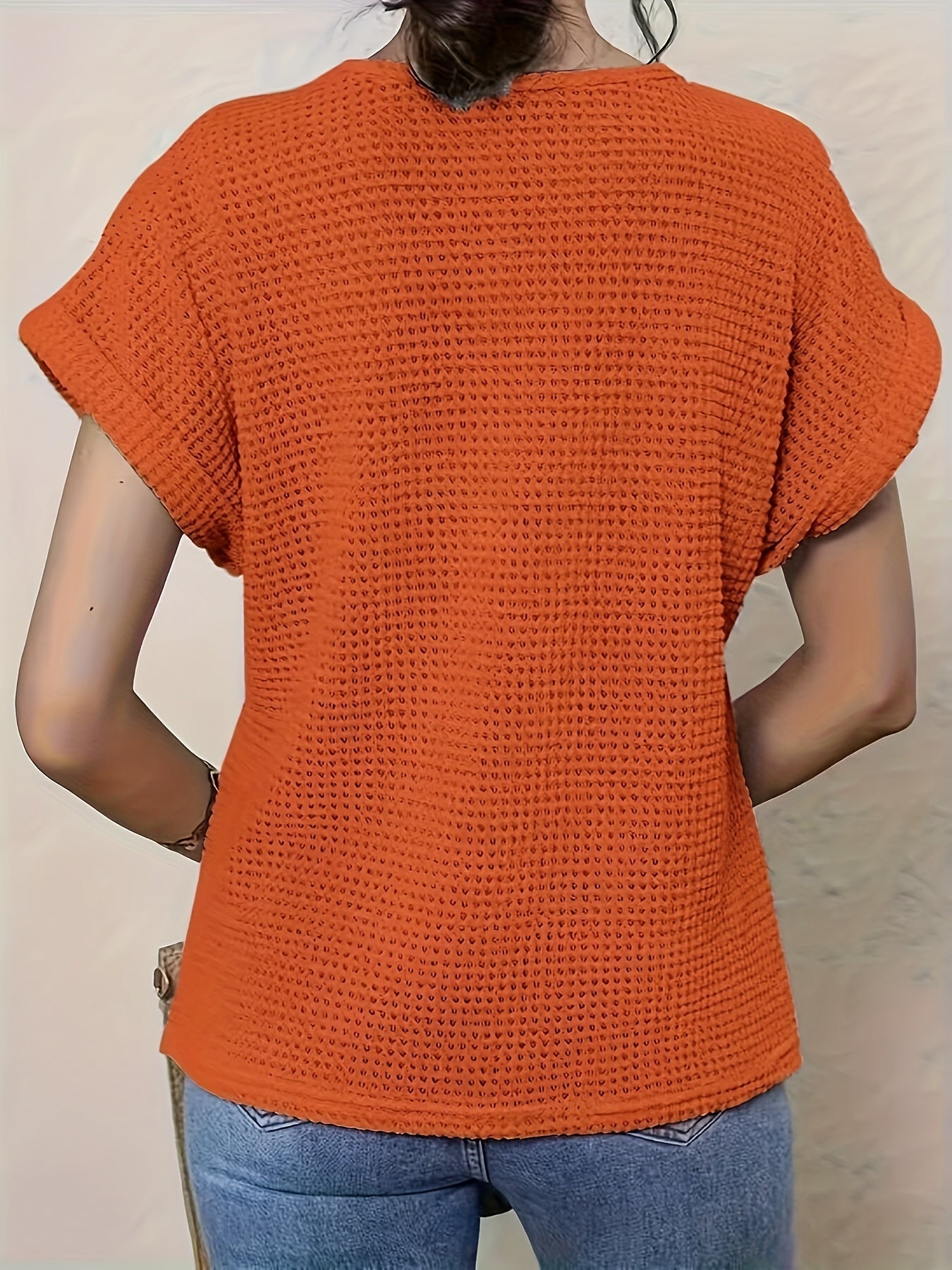 Dames Top Gehaakt met Kant Korte Mouwen Zomermode