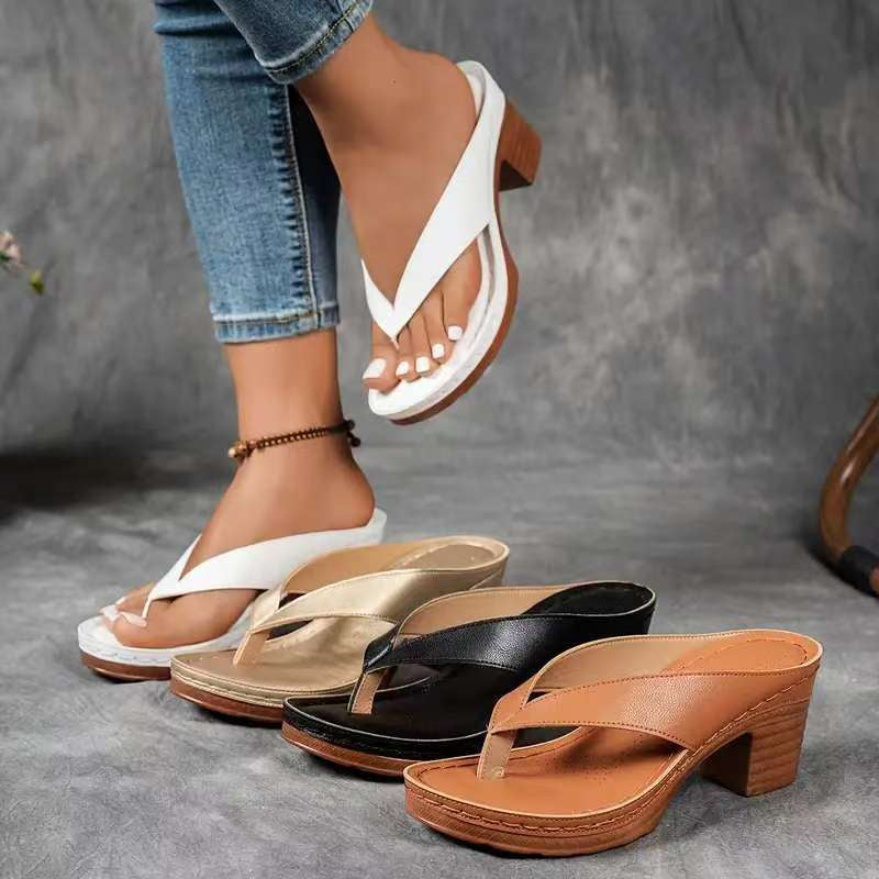 Dames Sandalen Blokhak Elegant Relaxte Pasvorm
