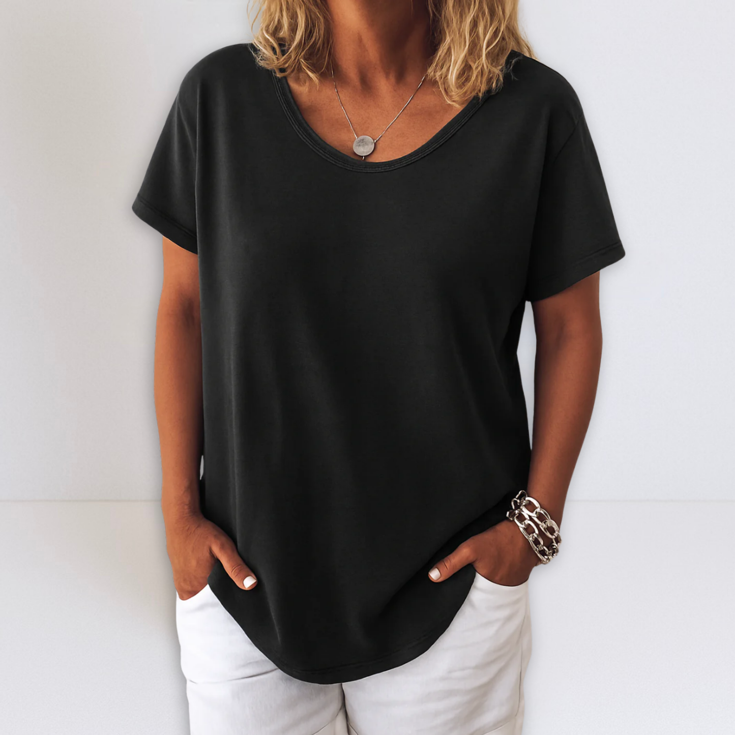 Dames Oversized Blouse V-hals Losse Pasvorm