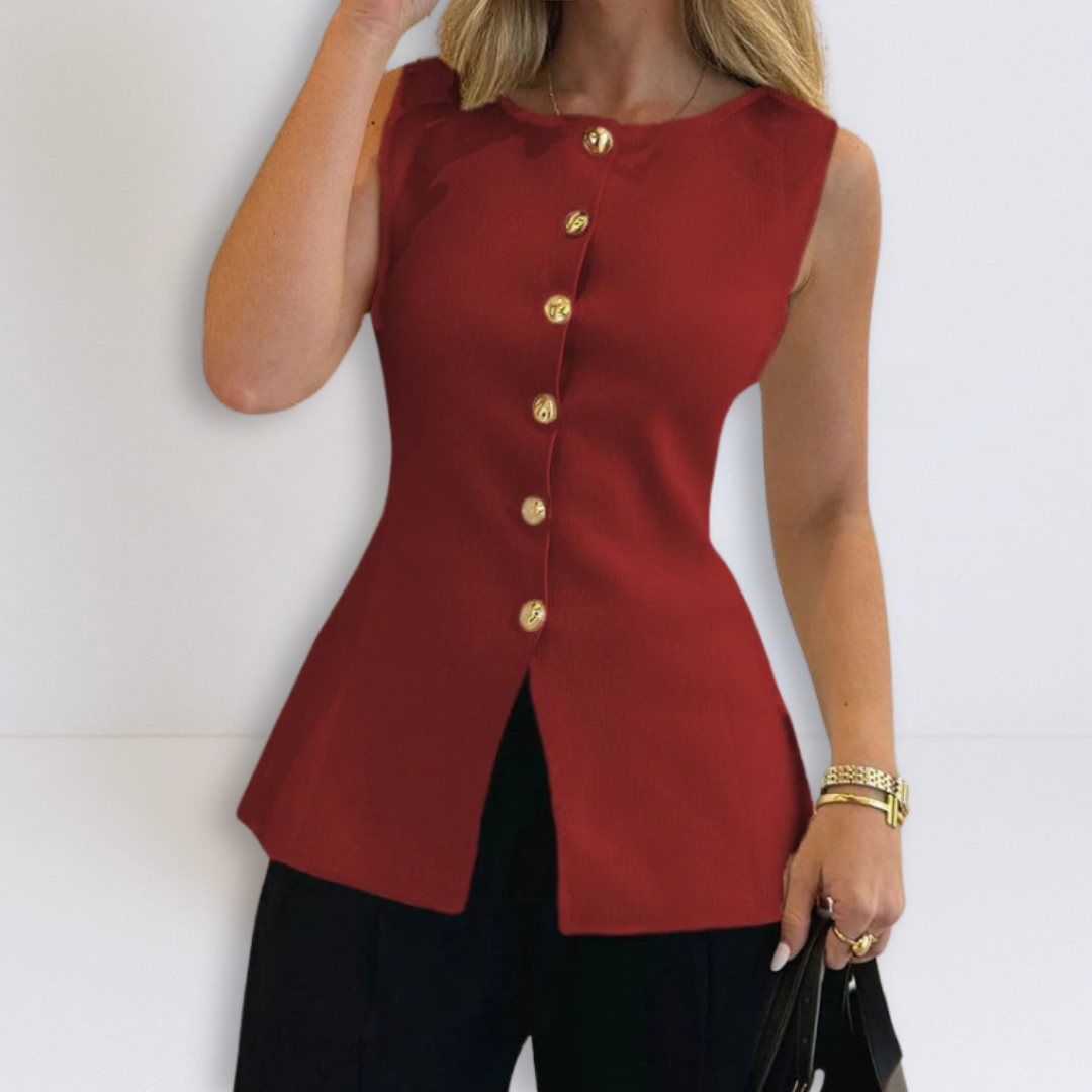 Dames Mouwloze Peplum Pasvorm