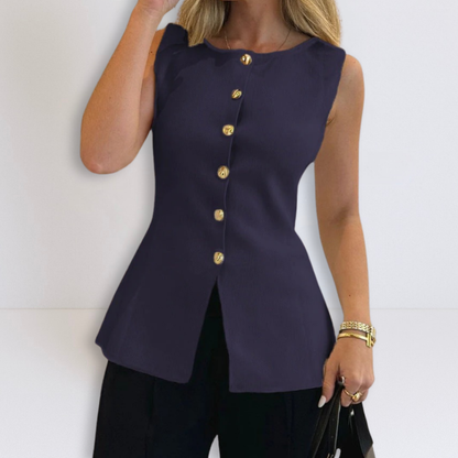 Dames Mouwloze Peplum Pasvorm
