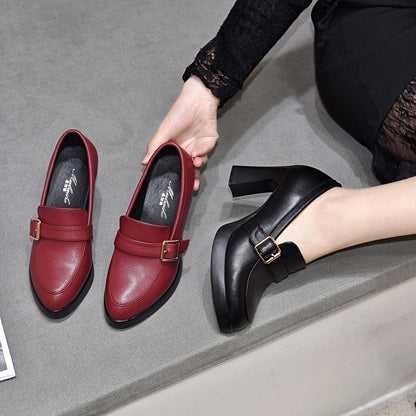 Hoge Puntneuzigehakte Pumps