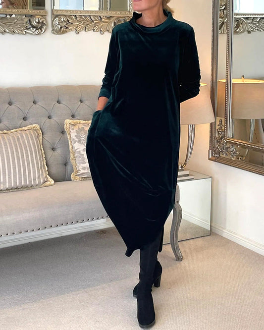 Damesjurk Lange Mouwen Zacht Velvet Herfst Collectie - StudioMarella