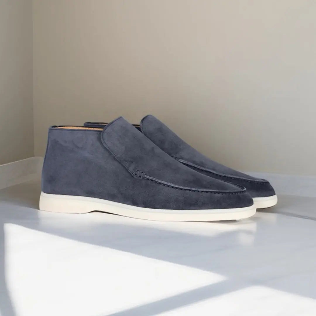 Leren Loafers voor Heren Met Gestikt Bovenwerk Comfortabel