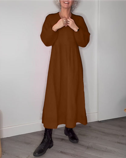 Elegante Avondjurk met Tas en Lange Mouw