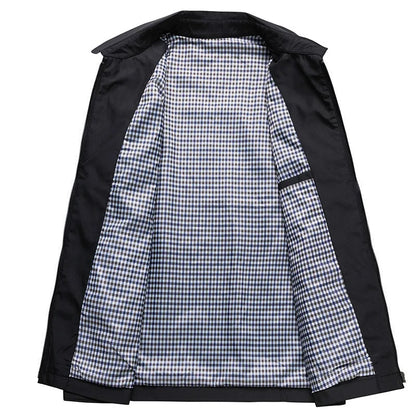 Lente Zomerjas Voor Heren Rits Voorzijde Lichtgewicht Casual