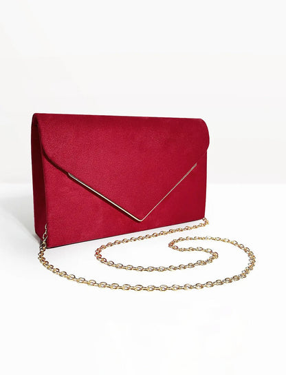 Fluwelen Avondclutch Suède Look Elegant