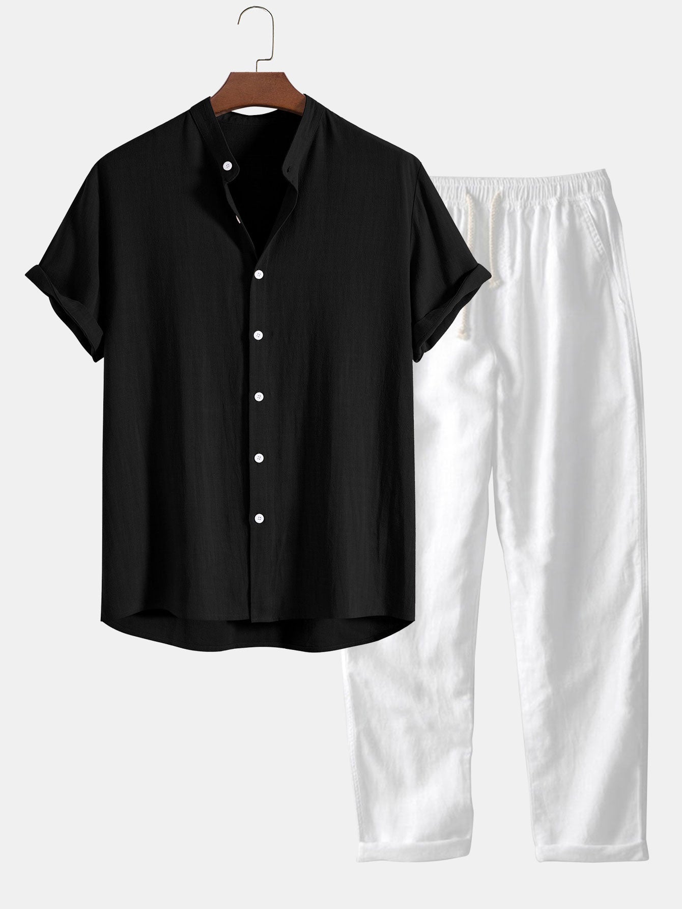 Heren Zomerset Korte Mouw Hemd en BroekComfort Set
