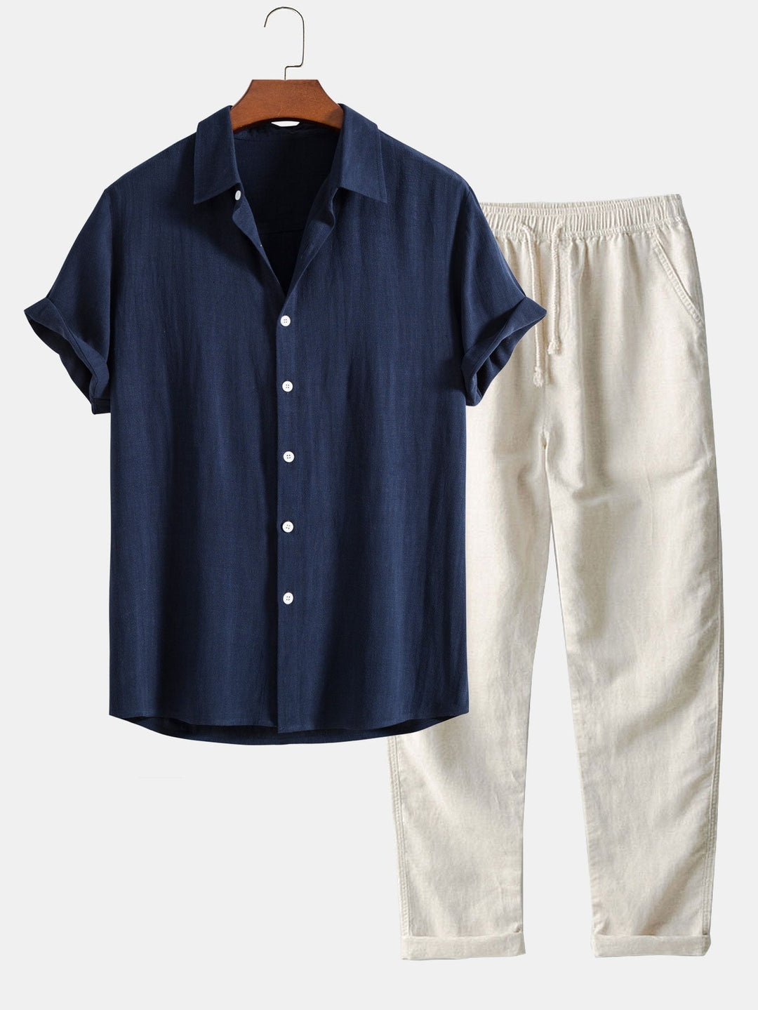 Heren Zomerset Korte Mouw Hemd en BroekComfort Set