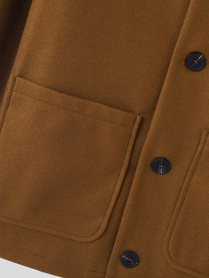Tweed Jas Casual Mannen Blazer Met Knopen