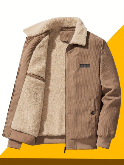 Warme Heren Winterjas met Reverskraag en Stijlvol Design