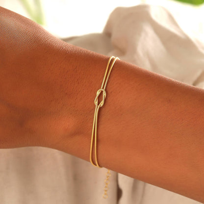Dames Armband Roestvrij Staal Liefdesknoop Elegante Simpelheid
