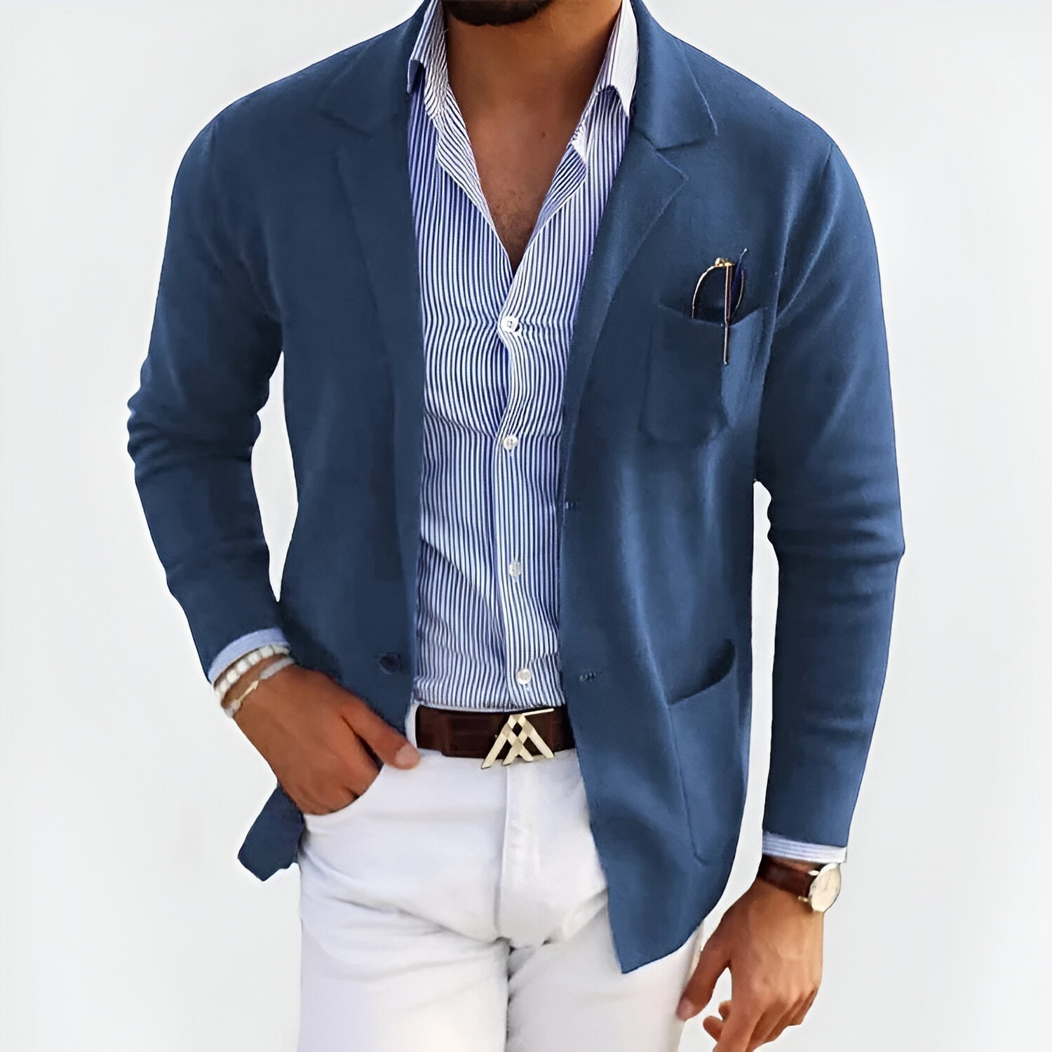 Heren Blazer Lichtgewicht Slim Fit - Zakelijke Blazer voor elke Gelegenheid - StudioMarella