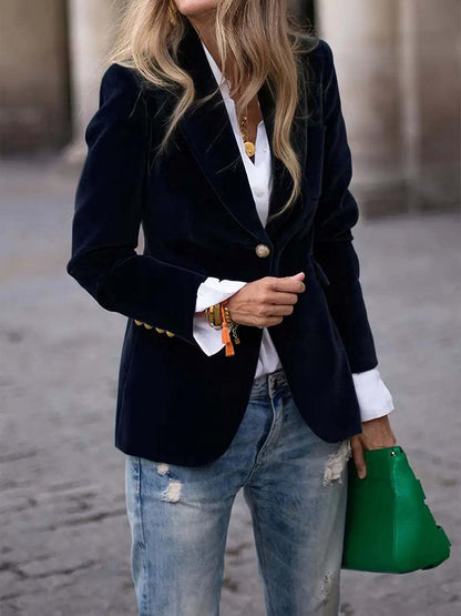Dames Blazer Fluwelen Stijlvol en Trendy