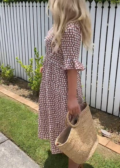 Midi Jurk Korte Mouwen Olivia
