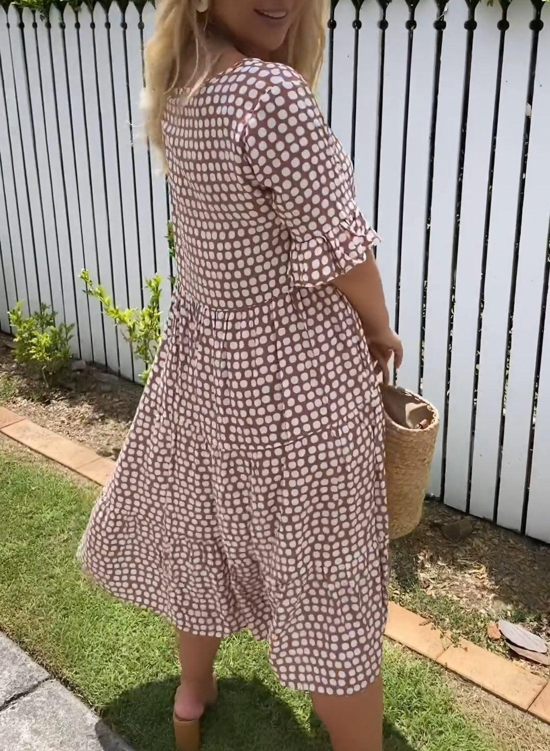 Midi Jurk Korte Mouwen Olivia