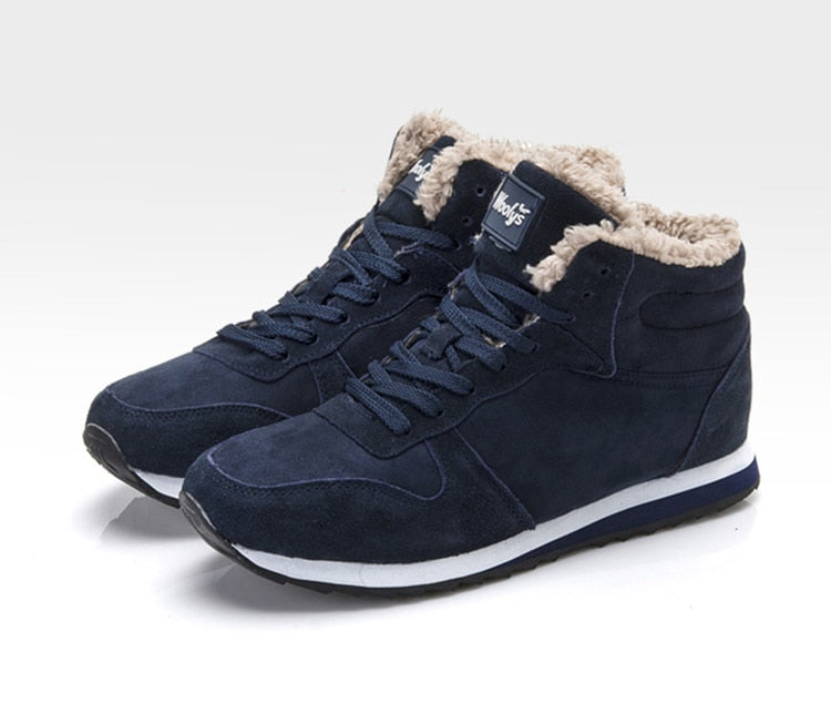 Heren Winterschoenen Hoge Sneakers Warm Bontvoering - StudioMarella