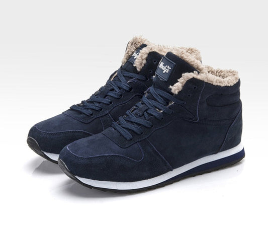 Heren Winterschoenen Hoge Sneakers Warm Bontvoering - StudioMarella