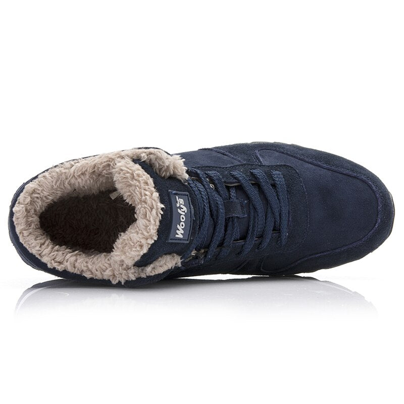 Heren Winterschoenen Hoge Sneakers Warm Bontvoering