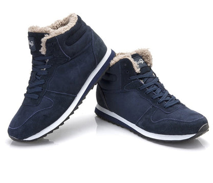 Heren Winterschoenen Hoge Sneakers Warm Bontvoering