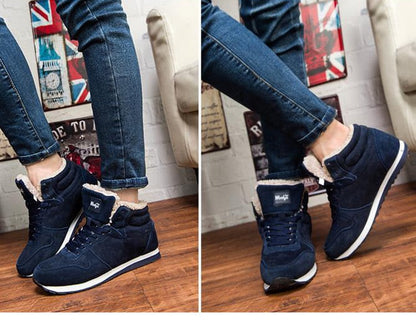Heren Winterschoenen Hoge Sneakers Warm Bontvoering