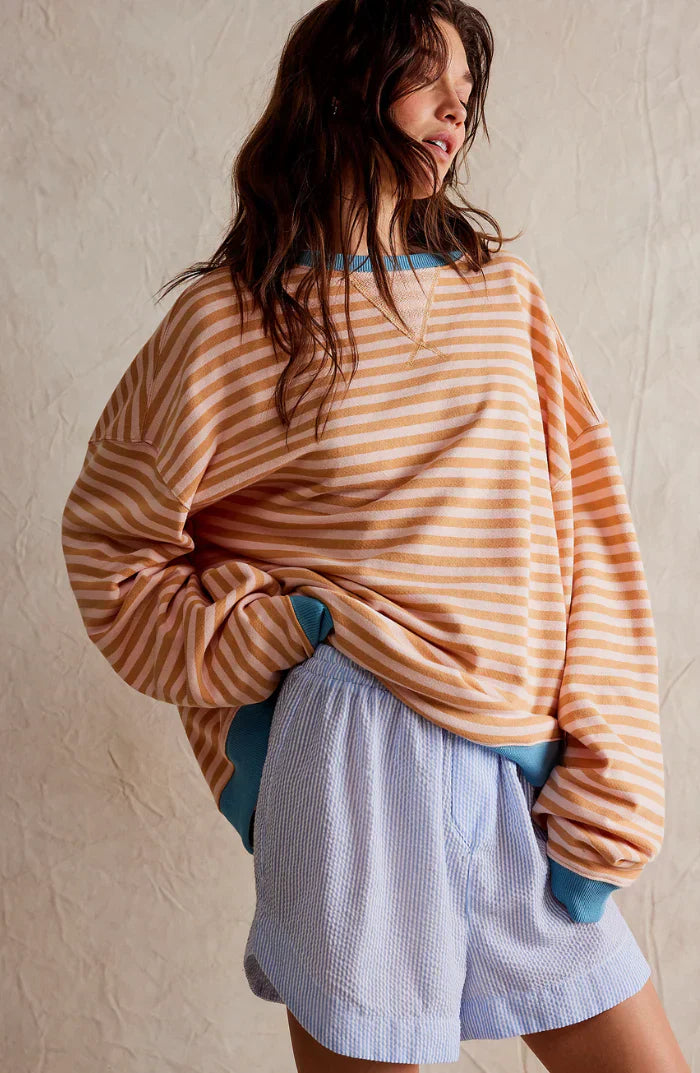 Dames Trui Oversized Gestreept Comfortabele Pasvorm