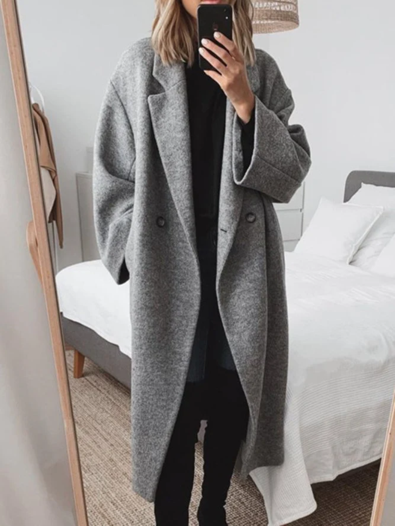 Dames Winterjas Lang Klassiek Warm voor Herfst en Winter - StudioMarella