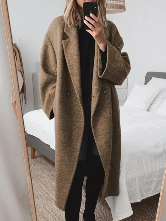 Dames Winterjas Lang Klassiek Warm voor Herfst en Winter