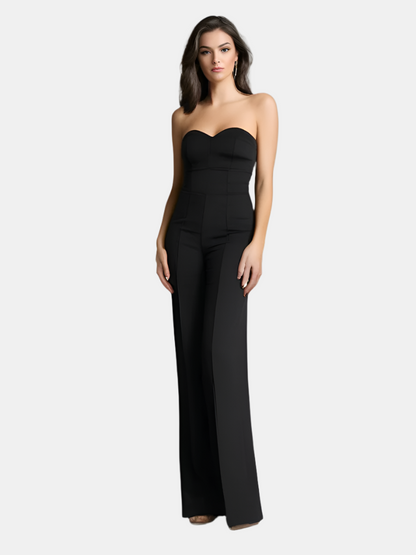 Elegante Jumpsuit zonder Schouderbanden Hoge Taille - StudioMarella