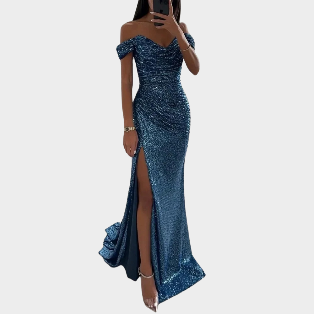 Elegante Avondjurk Bruiloft Lange Jurk met Split