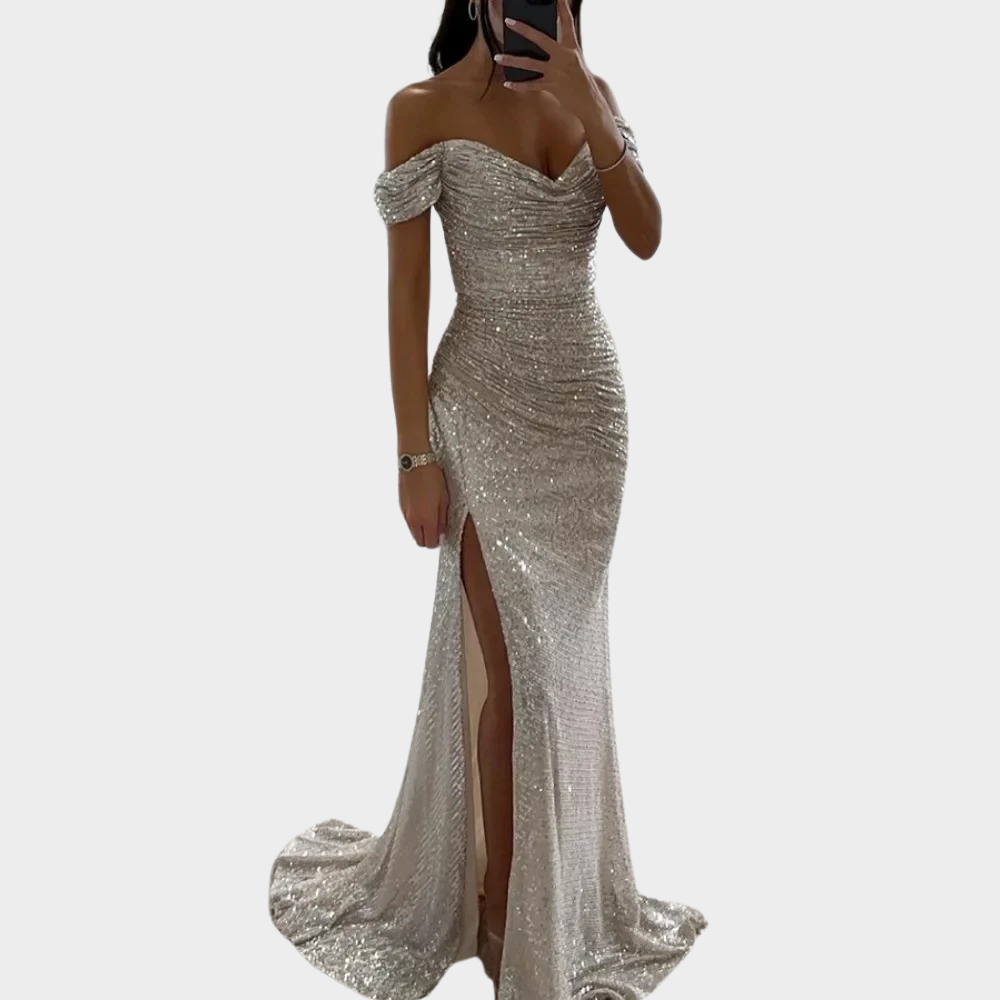 Elegante Avondjurk Bruiloft Lange Jurk met Split