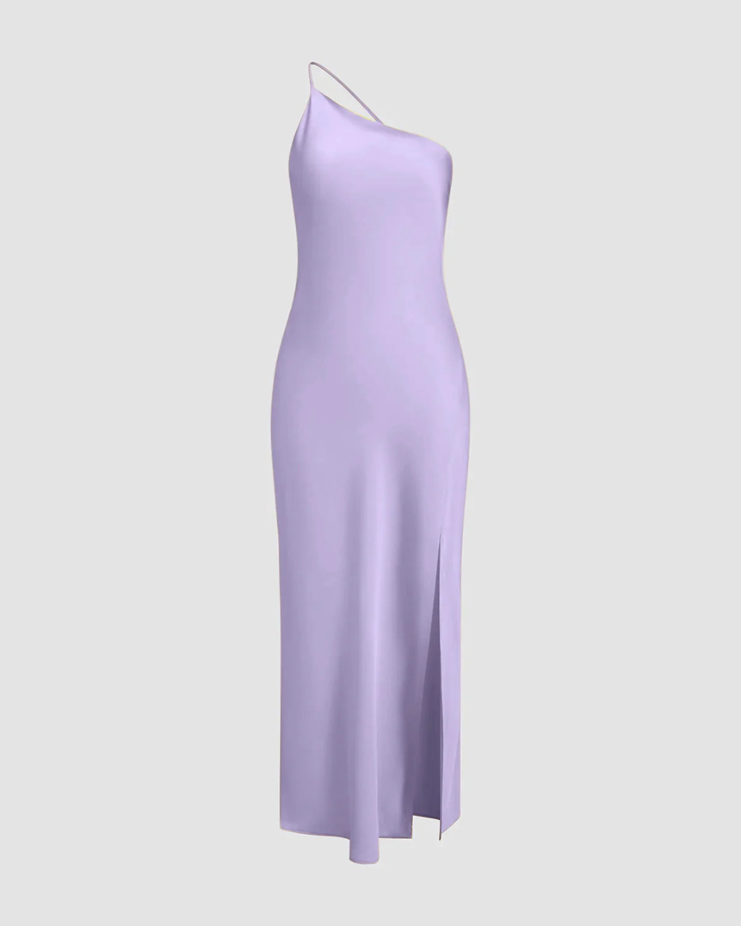 Elegante Avondjurk van Satijn met Hoge Split