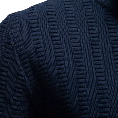 Heren Trui Katoen Quarter-Zip met Textuur Warm en Comfortabel